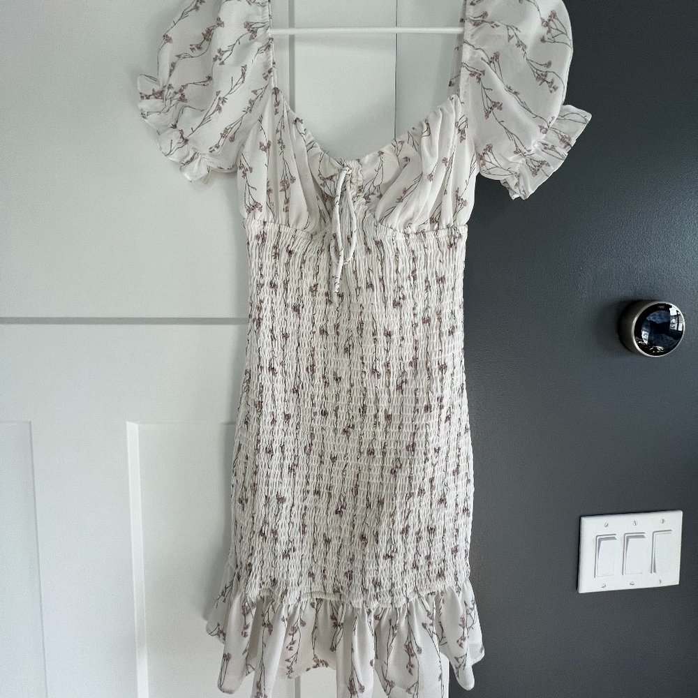 Petal & Pup White Floral Mini Dress